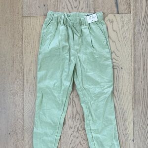 H&M Kids size 8 Green cotton Pants new with tags